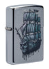 Pirate Ship Design Street Chrome Windproof Lighter