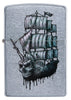 Pirate Ship Design Street Chrome Windproof Lighter