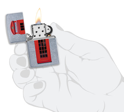British Red Telephone Box Design Windproof Lighter