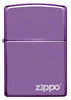 Classic High Polish Purple Zippo Logo