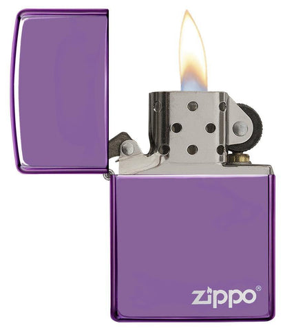 Classic High Polish Purple Zippo Logo