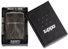 Rib Cage Design High Polish Black Windproof Lighter