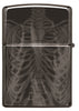 Rib Cage Design High Polish Black Windproof Lighter