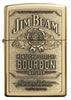 254BJB, Jim Beam Bronze Bourbon Whiskey Emblem, High Polish Brass Finish, Classic Case