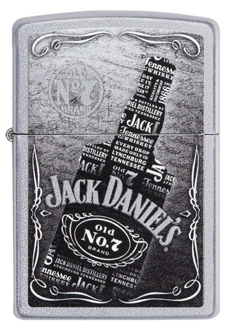 29285, Jack Daniel's Text Design, Color Image, Satin Chrome, Classic Case