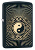 29423, Yin Yang Golden Shining Design, Laser Engraving on Black Matte Finish