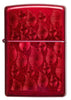 Iced Zippo Flame Design Candy Apple Red Lighter