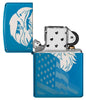 29882 High Polish Blue Eagle and Flag Windproof Zippo Lighter