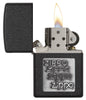 363, Black Crackle Silver Zippo Logo Emblem