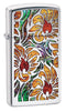 1610, Fusion Floral Design, High Polish Chrome, Slim Case