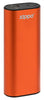 Orange HeatBank® 6 Rechargeable Hand Warmer standing at a slight angle