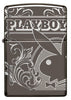 Playboy Laser 360 Design Black Ice windproof lighter facing forward