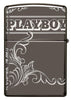 Playboy Laser 360 Design Black Ice windproof lighter showing the back