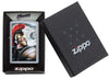 Mazzi Roman Street Chrome windproof lighter in packaging