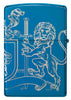 Back of Medieval Coat of Arms 360° Design High Polish Blue Windproof Lighter