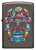 Front of Mushroom Skull Design Black Ice Windproof Lighter