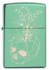 Front of Botanical Design High Polish Green windproof lighter