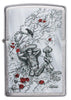 Front of Rietveld Skeleton design Brushed Chrome windproof lighter