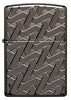 Front of Armor Geometric Weave High Polish Black Ice Windproof Lighter