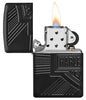Harley-Davidson® 2020 Collectible Windproof Lighter with its lid open and lit