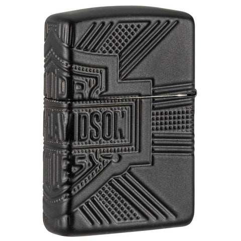 Back of Harley-Davidson® 2020 Collectible Windproof Lighter standing at a 3/4 angle