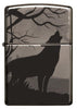 Front of Wolves Design Photo Image 360° Black Ice Windproof Lighter