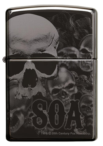 Sons of Anarchy Black Ice 360 design windproof lighter facing forward
