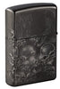 Sons of Anarchy Black Ice 360 design windproof lighter showing back at an angle