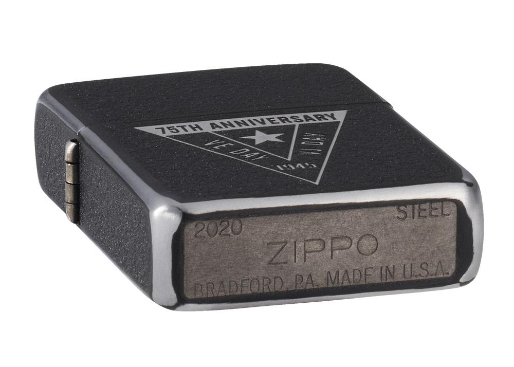 VE/VJ 75th Anniversary Collectible laying flat, showing the bottom stamp