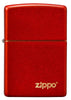 Classic Metallic Red Zippo Logo Windproof Lighter