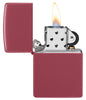 Zippo Lighter Soft Fireplace Red Brick Base Model Opened with Flame