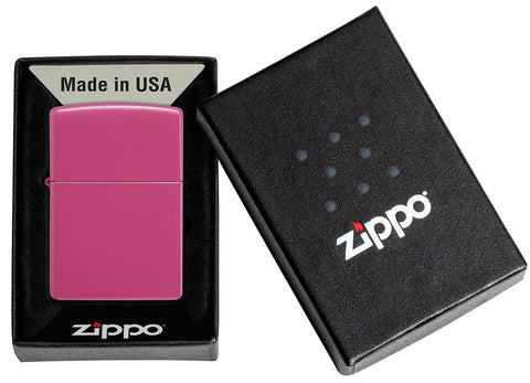 Zippo Lighter Soft Pink Frequency Basic Model in Open Gift Box