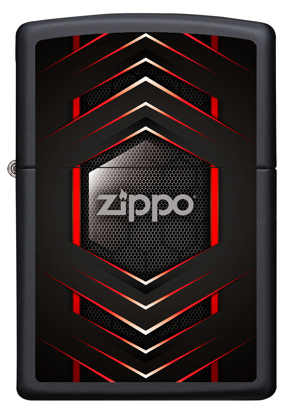 Vue de face du briquet tempête Zippo Metal Design