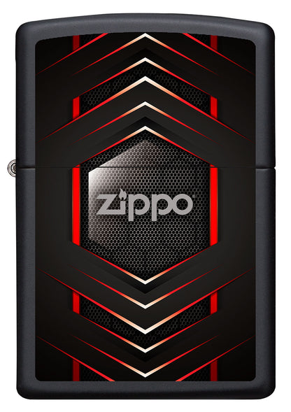 Vue de face du briquet tempête Zippo Metal Design