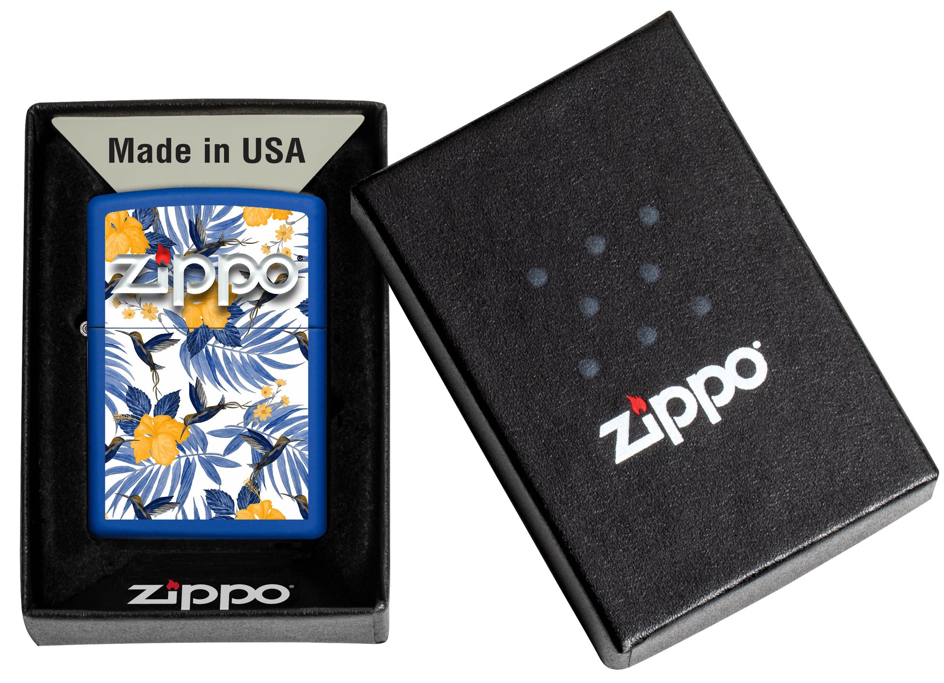 Briquet tempête Zippo Tropical Birds Design dans sa boîte cadeau