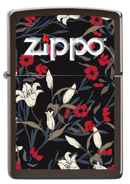 Vorderansicht des Zippo Floral Design Windproof Feuerzeugs