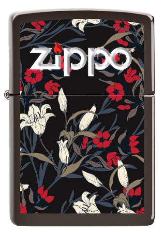 Vorderansicht des Zippo Floral Design Windproof Feuerzeugs