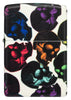 Front view of Skulls Design lighter with some multicolored skulls shining in the night