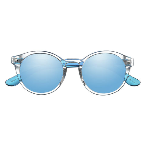 Zippo Sunglasses Front View With Transparent Frame And Lenses And Temples In Light Blue