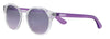 Zippo Sunglasses Front View ¾ Angle With Transparent Frame And Lenses And Temples In Purple