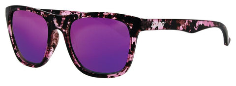 Side view of the Classic Thirty-five Sunglasses Havana purple lenses