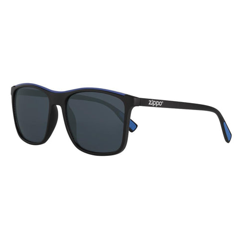 Side view of the Classic Ninety-four Sunglasses black and blue frame